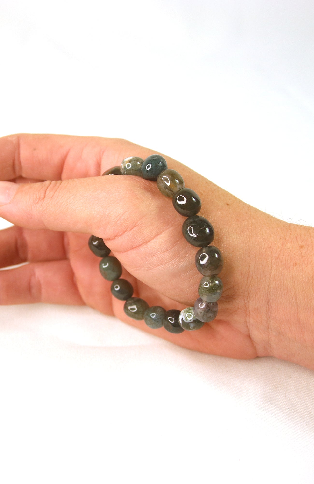 Blue Apatite Nugget 10-12mm Bracelet